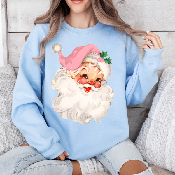 Light Blue Vintage Santa