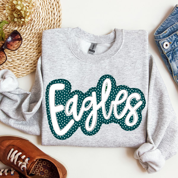 Eagles Stitch Green and White