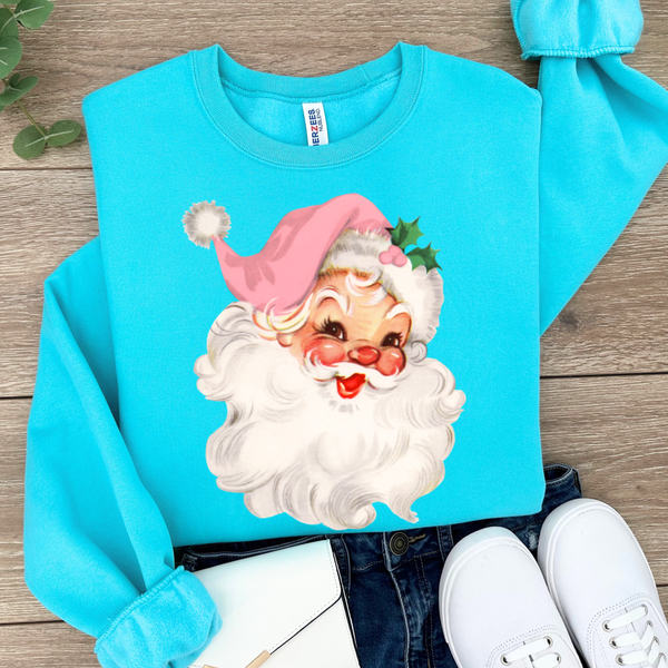 Teal Vintage Santa