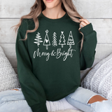 Merry and Bright Stencil Trees