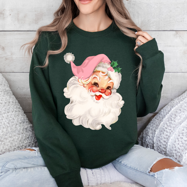Dark Green Vintage Santa