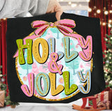 Holly Jolly Glitter Circle
