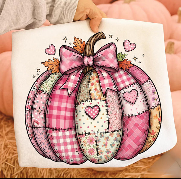 Pink Patch Pumpkin