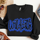 Wildcats Blue Stitch