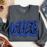 Wildcats Blue Stitch