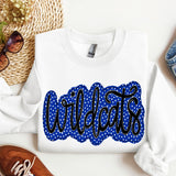 Wildcats Blue Stitch